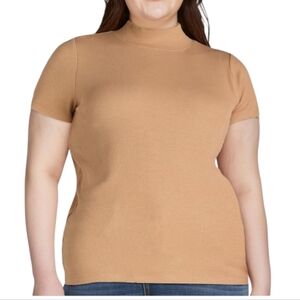 Time and Tru. Women's Mock Neck Short Sleeve Top  Size XXXL. NWT.